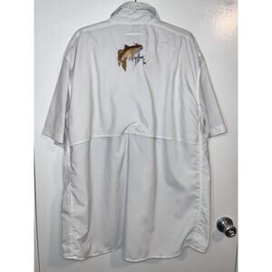 Guy Harvey AFTCO Bluewater Nylon Bass Fishing Shirt Size XL Embroidered
